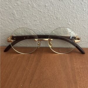 Cartier circle framed glasses